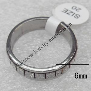 Stainless Steel Rings, wideth :6mm, Sold by PC