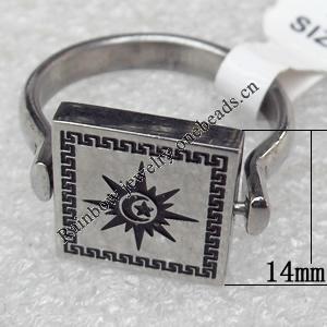 Stainless Steel Rings, 14mm, Sold by PC
