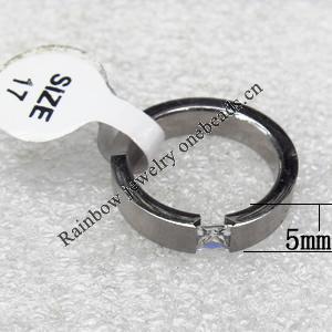 Stainless Steel Rings, wideth :5mm, Sold by PC
