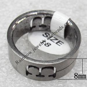 Stainless Steel Rings, wideth :8mm, Sold by PC