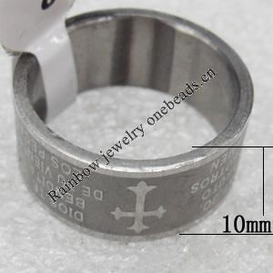 Stainless Steel Rings, wideth :10mm, Sold by PC