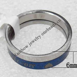 Stainless Steel Rings, wideth :6mm, Sold by PC