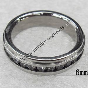 Stainless Steel Rings, wideth :6mm, Sold by PC