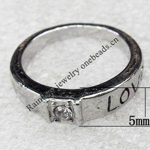 Stainless Steel Rings, wideth :5mm, Sold by PC