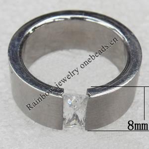 Stainless Steel Rings, wideth :8mm, Sold by PC