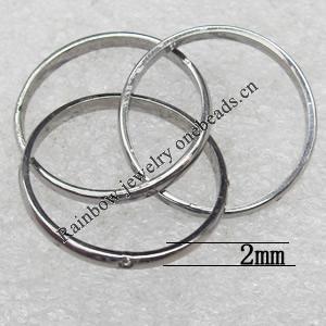 Stainless Steel Rings, wideth :2mm, Sold by PC
