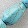 Turquoise Beads，Faceted Teardrop, 13x20mm, Hole:Approx 1mm, Sold per 15.7-inch Strand