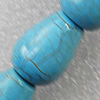 Turquoise Beads，Teardrop, 15x20mm, Hole:Approx 1mm, Sold per 15.7-inch Strand