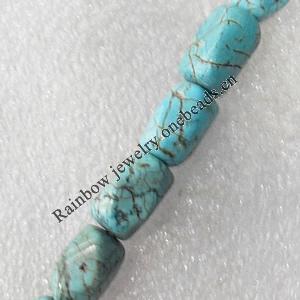 Turquoise Beads，Nugget, 9x15mm, Hole:Approx 1mm, Sold per 15.7-inch Strand
