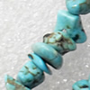Turquoise Beads，Chip, 5x10-10x5mm, Hole:Approx 1mm, Sold per 15.7-inch Strand
