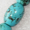 Turquoise Beads，Drum, 18x25mm, Hole:Approx 1mm, Sold per 15.7-inch Strand