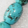 Turquoise Beads，Drum, 16x23mm, Hole:Approx 1mm, Sold per 15.7-inch Strand