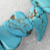 Turquoise Beads，Chip, 8x16-24x17mm, Hole:Approx 1mm, Sold per 15.7-inch Strand