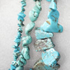 Turquoise Beads，Mix Style, Chip, 5x10-34x17mm, Hole:Approx 1mm, Sold by Group