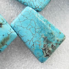 Turquoise Beads，Trapezium, 19x28mm, Hole:Approx 1mm, Sold by PC