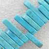 Turquoise Beads，Nugget, 4x13-30x4mm, Hole:Approx 1mm, Sold per 15.7-inch Strand