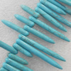 Turquoise Beads，Nugget, 20x5-39x5mm, Hole:Approx 1mm, Sold per 15.7-inch Strand