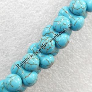 Turquoise Beads，13x8mm, Hole:Approx 1mm, Sold per 15.7-inch Strand