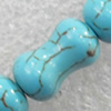 Turquoise Beads，8x13mm, Hole:Approx 1mm, Sold per 15.7-inch Strand