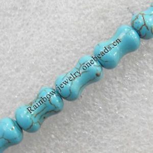 Turquoise Beads，8x13mm, Hole:Approx 1mm, Sold per 15.7-inch Strand