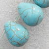 Turquoise Beads，Teardrop, 20x15mm, Hole:Approx 1mm, Sold by PC