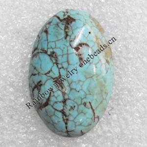 Turquoise Cabochons，Oval, 20x30mm, Sold by PC