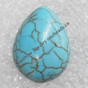 Turquoise Cabochons，Teardrop, 12x15mm, Sold by PC