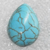 Turquoise Cabochons，Teardrop, 12x15mm, Sold by PC