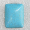 Turquoise Cabochons，Rectangle, 17x22mm, Sold by PC