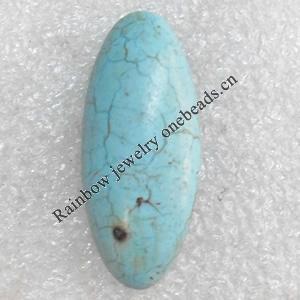 Turquoise Cabochons，Oval, 15x35mm, Sold by PC