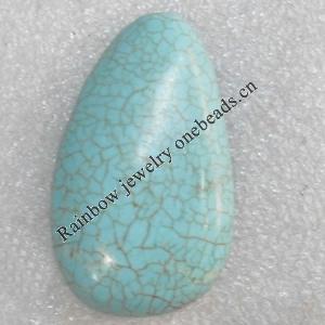 Turquoise Cabochons，Teardrop, 30x51mm, Sold by PC