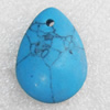 Turquoise Pendant，Teardrop, 24x34mm, Sold by PC