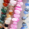 Agate Beads, Mix colour, Chip, 8x4-20x15mm, Hole:Approx 1mm, Length:15.7-inch, Sold by Group