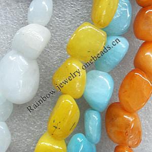 Agate Beads, Mix colour, Chip, 8x4-20x15mm, Hole:Approx 1mm, Length:15.7-inch, Sold by Group