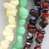 Agate Beads, Mix colour, Chip, 8x4-20x15mm, Hole:Approx 1mm, Length:15.7-inch, Sold by Group