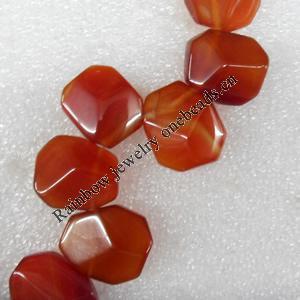 Red Agate Beads, 18x21mm, Hole:Approx 1mm, Sold per 15.7-inch Strand