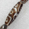 Tibetan Agate Dzi Beads, Oval, 13x40mm, Hole:Approx 1mm, Sold per 15.7-inch Strand