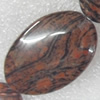 Gemstone Beads, Flat Oval, 25x37mm, Hole:Approx 1mm, Sold per 15.7-inch Strand