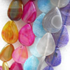 Agate Beads, Mix Colour, Teardrop, 30x40mm, Hole:Approx 1mm, Length:15.7-inch, Sold by Group