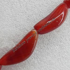 Red Agate Beads, 17x40mm, Hole:Approx 1mm, Sold per 15.7-inch Strand