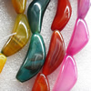 Agate Beads, Mix Colour, 17x40mm, Hole:Approx 1mm, Length:15.7-inch, Sold by Group