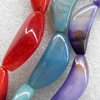 Agate Beads, Mix Colour, Teardrop, 30x40mm, Hole:Approx 1mm, Length:15.7-inch, Sold by Group