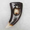 Tibetan Yak Bone Pendant, Ivory 60x28mm Hole:2mm，Sold by Bag