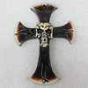 Tibetan Yak Bone Pendant, Cross 77x67mm Hole:2.5mm，Sold by Bag