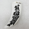 Tibetan Yak Bone Pendant, Ivory 67x23mm Hole:3.5mm，Sold by Bag