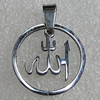Stainless Steel Pendant, 24mm Hole:2mm, Sold by Bag