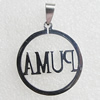 Stainless Steel Pendant, 30mm Hole:2mm, Sold by Bag