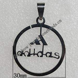 Stainless Steel Pendant, 30mm Hole:2mm, Sold by Bag