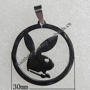 Stainless Steel Pendant, 30mm Hole:2mm, Sold by Bag