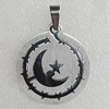 Stainless Steel Pendant, 33mm Hole:2mm, Sold by Bag